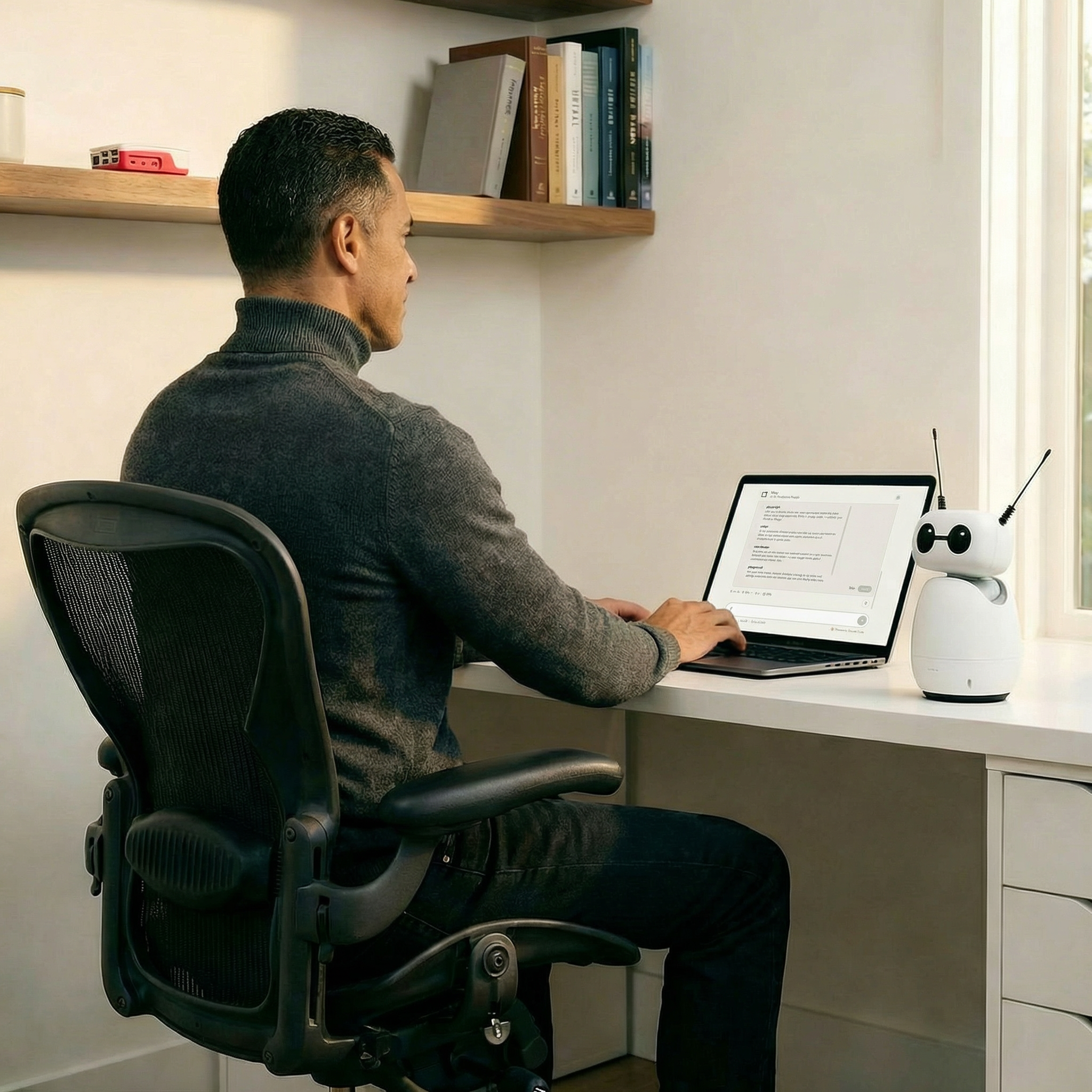 Solo founder collaborating with Maxy